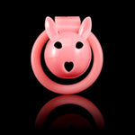 Sissy Chastity Cage Bunny Cock Cage With Belt And 4 Different Arc Rings Sex Toys Resin Chastity Belt For Man Penis Bondage Lightweight And Breathable Male Chastity Device (B)