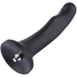 7.08" P-Spot Silicone Anal Plug With Kliclok System For Premium Sex Machine, 6.5" Insert-Able Length, Girth 5.1" Diameter 1.63" - Anal Pleasure (Black)