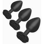Silicone Anal Plug, Rose Baseprostate Stimulating Anal Toy - Butt Plug Men Women Masturbation Adult Sex Toys And Games (Black)…