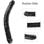 13.4X1.5 In Double-Ended Dildo,Flexible Long Black Dildo Adult Sex Toys For Lesbian Women