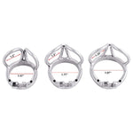 Male Chastity Device Base Ring Ergonomic Design Stainless Steel Cock Cage Closed Ring With Scrotal Splitter H945 (1.77 Inch / 45Mm)