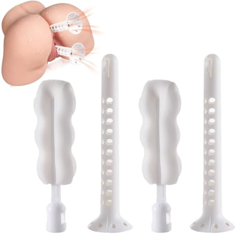 2Pcs Sex Doll Care Kit Male Masturbation Cleaning Brush, Includes Brush Head And Perforated Ventilation Rod, Reusable Adult Multi-Purpose Pocket Pussy Vagina Rear Celebrity Sex Toy Cleaner