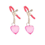 Adult Products Sex Toys Sm Props Accessories Metal Adjustable Clips For Women Cute Sexy Nipple Clamps Nipple Ring With Heart-Shaped Crystal Pendants