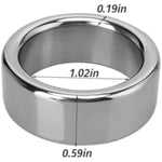 Stainless Steel Cock Ring Male Delaying Ejaculation Penis Ring, 1.02''