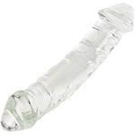 Large Clear Double Ended Glass Dildo Double Side Crystal Penis G-Spot Stimulator Female Masturbator (Large)