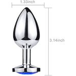 Stainless Metal Anal Butt Plugs Jewelry Anal Trainer Sex Toys Fetish Kinky Sex Love Games Unisex Valentine 'S/Birthday Gift For Lover (Medium)