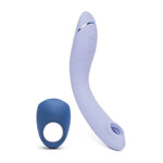Og Lilac Pleasure Air G Spot Vibrator & We-Vibe Pivot App Control Vibrating Cock Ring - Couples Sex Toys Bundle
