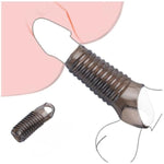 Silicone Penis Extender Sleeve Reusable Penis Rings Enlargement Enhancer Delay Cock Rings Sex Toys For Men (A)