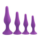 Tapered Silicone Anal Plug - Great for Beginners! Small Black