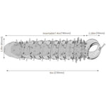 Penis Extender Realistic Textured,Ultra-Soft Thickened Clear Cock Sleeve Reusable Pennis Enlarger Condom Sex Toys For Men & Couple (White)