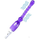 Vibrating Anal Beads Butt Plug,Electric Shock Anal Vibrator Prostate Stimulator Flexible Silicone 7 Beads Vibrating Anal Plug G-Spot Stimulator Anal Plug Sex Toy For Men,Women (Purple)