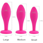 Anal Plug Anal Sex Toys,3Pcs Butt Plug Jeweled Anal Plugs Silicone Anal Toys Anal Training Kit Adult Sex Toys Games Butt Plug,Personal Sex Toy For Adult Women,Men And Couples (Pink)