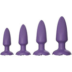 Silicone Anal Plug, Pack Of 4 Butt Plugs Training Set For Beginners Advanced Users, Prostate Sex Toys For Men,Women Couples(Purple)