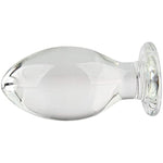 Huge Head Glass Butt Plug, Clear, Extra Large (5.5 Inches)