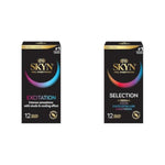 Excitation 12 Count Lubricated Latex-Free Condoms And Selection Non-Latex Condoms 12 Count Variety Pack