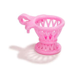 Negative Chastity Cage Sex Toy Male Set With 4 Cockrings 3D Small Chastity Devices Locked Cock Cage Nylon Reticulate Hollowing Fish Trap Shape Adult Penis Bdsm Bondage Device For Mens (Pink)