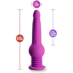 - Impressions New York Gyro-Quake 9.75 Inch Vibrating & Thrusting G Spot Dildo – 3 Thumping Speeds - 9 Vibration Modes - Platinum Cured Silicone - Accordion Suction Cup Base - Purple