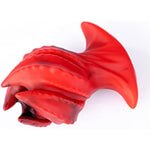 Anal Plug Sex Toy,Unique Design Prostate Massager,Ideal For Beginners To Experienced Users Platinum Silicone Material Red (S)