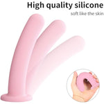 Anal Dildo Anal Plug Trainer Kit, 3 Sizes Butt Plug Training Silicone Dildo Anal Toys With Strong Suction Cup Adult Toys Prostate Vaginal G Spot Sex Toys For Men Women (Pink)
