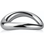 Male Penis Cock Ring Smooth Arc Ring Delay Ring Stainless Steel Scrotum Ball Stretcher Weights Pleasure Enhancing Sex Toys (1.92 Inch)