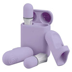 Hello Touch Pro Rechargeable Finger Massagers with Remote - Lavender/White