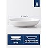 Pasta Bowls, 30oz Salad Bowls White Soup Bowls Large Pasta Serving Bowl Porcelain Pasta Plates Wide and Shallow Bowls Set of 6 Microwave Dishwasher Safe Valentines Day Gift