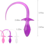 Sexy Dog Tail Butt Plug For Men Women - Anus Dilator Anal Masturbation Sm Cosplay Butt Plug For Men Women Beginner (White)