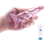 5.3 Inch Anal Dildo With Powerful Suction Cup, Small Anal Plug Dildos For Beginner, G-Spot Stimulation & Anal Training, Butt Plug Toys For Women & Men, Anal Trainer Sex Games - Gradient Pink
