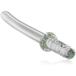 Anal Butt Plug Glass Anal Trainer Samurai Sword Clear Chrystal Pleasure Wand Anal Stimulation Adult Sex Toy For Men Women Couples Masturbation (S)
