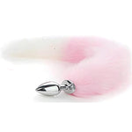 Anal Plug With Sexy Tail For Cosplay, Adult Sex Toys Of Stainless Steel Anal Plug (Pink, Medium)