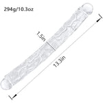 13 Inch Double Ended Realistic Dildo Flexible Clear Dildos Long Dong For Double Sided Lesbian Anal Play G-Spot Stimulator Sex Toys For Women Men Couple