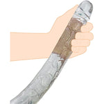 Double Dildo Adult Sex Toys, 15.7 Inch Long And Thick Realistic Dildo With Lifelike Glans And Vein Texture, G-Spot Prostate Massage Anal Vaginal Double Penetration, Couple Sex Toys For Male Female