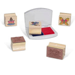 Fairy Tale Deluxe Wooden Stamp and Coloring Set for Kids