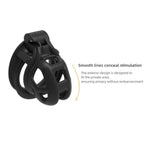 Male Chastity Device With 4 Rings Cock Cage, Lightweight Chastity Cage Body-Stainless Steel Penis Cage For Men Invisible Lock Adult Abstinence Penis Bondage Adult Sex Toy (A)