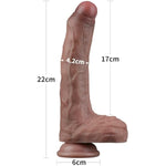 8.5" Realistic Foreskin Uncut Dildo Best Anal Dildo Dual Density Silicone Cute Butt Plug Black Suction Cup Adult Sex Toy For Women Men Couples Consoladores For Beginners