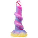 Huge G-Spot Dildo Silicone Tentacle Realistic Dildo Anal Plug with Strong Suction Cup Monster Dildo Glows in Dark 8inches