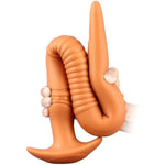 Super Long Anal Plug Dildo, Flexible Liquid Silicone Butt Plug Vaginal Anus Deep Stimulation Massage Masturbation Adult Sex Toy For Men Women Couple Sex (M)