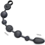 Vibrating Anal Beads, Vibrating Anal Plug Vibrator With 10 Vibration Modes Silicone Anal Vibrator With 3 Powerful Motors For Men, Women And Couples (L)