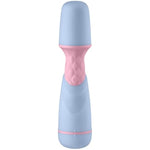 Femme Funn Small Vibrator Wand Massager - Womens Sex Toy Wand With 10 Powerful Vibration Modes - Waterproof, Aaa Battery-Operated, Single Button, Wireless Mini Vibrators With Flexible Head (Blue)