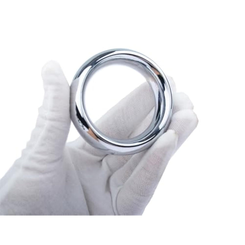 Metal Bondage Pendant Ring Smooth Weight Penis Cock Ring Thick Metal Cock Penis Ring For Enhance Male Long-Lasting Erection Ability Sex Toy