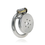 Flat Chastity Cage Small Chastity Cage Male Metal Chastity Device Steel Cock Cage For Men Bdsm Bondage Negative Penis Cage Sex Toys For Couples - 158 (50Mm)