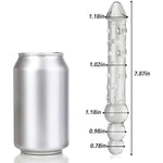 Glass Butt Plug 7.87’’ Long Anal Plug Crystal Anal Dildo For Prostate Massage G-Spot Stimulation Adult Sex Toys For Men Women Couples