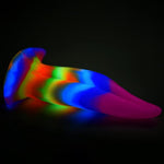 Unicorn Kiss Unipeg Tongue Glow-In-The-Dark Silicone Dildo For Men, Women And Couples. Glow In The Dark With Suction Base. 1 Piece
