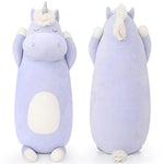 36.2" Unicorn Body Pillow Large Hugging Unicorn Stuffed Animal,Soft Plush Toy For Kids Girl, Animal Body Pillow For Special Day, Blue