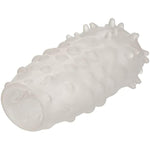 Boundless Reversible Nubby Stroker – Textured Male Pleasure Sleeve With Case– Sex Toys For Men – Clear