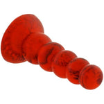 5 Balls Dildo,6.7" Long Anal Beads Vaginal G-Spot Deep Stimulation,Butt Plug With Strong Suction Cup For Male Female,Liquid Silicone Anal Plug Adult Sex Toy,Black&Red