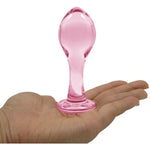 Glass Anal Butt Plug Sex Toys Pink Crystal Anal Trainer Anal Toys Anal Expander Training Anal Plug Anal Sex Toy For Men Women Couples Beginner Butt Plug Anal Dildo (S)