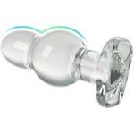 Graduated Anal Beads Sex Toys For Men Women And Couples Glass Butt Plug Gourd Shape Anal Trainer Transparent (L)