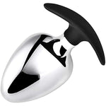 Large Massive Metal Anal Plug Personal Massager For Unisex Provide A Full Feeling Designed For Experienced Or Intermediate Players (Medium)