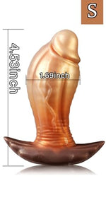 Anal Plug Trainer Toy Wearable Realistic Dildo 4.53 x 1.69 Inch (S)